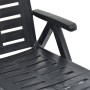 Tumbona plegable de plástico gris antracita de , Tumbonas - Ref: Foro24-48756, Precio: 118,28 €, Descuento: %