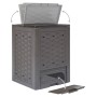 Compostador de jardín marrón plástico ratán 60x60x83 cm 300 L de , Compostadores - Ref: Foro24-45681, Precio: 79,61 €, Descue...
