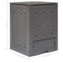 Compostador de jardín marrón plástico ratán 60x60x83 cm 300 L de , Compostadores - Ref: Foro24-45681, Precio: 79,61 €, Descue...