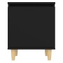 Mesita de noche con patas de madera maciza negra 40x30x50 cm de , Mesitas de noche - Ref: Foro24-805817, Precio: 34,07 €, Des...