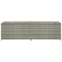 Caja de almacenaje de jardín ratán sintético gris 200x50x60 cm de , Cajas de almacenaje para exteriores - Ref: Foro24-46476, ...
