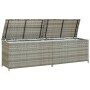 Caja de almacenaje de jardín ratán sintético gris 200x50x60 cm de , Cajas de almacenaje para exteriores - Ref: Foro24-46476, ...