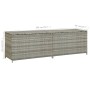 Caja de almacenaje de jardín ratán sintético gris 200x50x60 cm de , Cajas de almacenaje para exteriores - Ref: Foro24-46476, ...