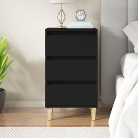 Mesita de noche madera contrachapada negro 40x35x70 cm de , Mesitas de noche - Ref: Foro24-819661, Precio: 55,88 €, Descuento: %