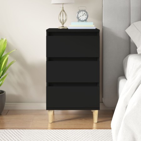 Mesita de noche madera contrachapada negro 40x35x70 cm de , Mesitas de noche - Ref: Foro24-819661, Precio: 55,88 €, Descuento: %