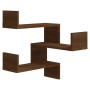 Estanterías de esquina de pared 2uds marrón roble 40x40x50 cm de , Estantes y estanterías - Ref: Foro24-815209, Precio: 40,64...