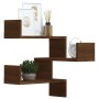 Estanterías de esquina de pared 2uds marrón roble 40x40x50 cm de , Estantes y estanterías - Ref: Foro24-815209, Precio: 40,64...