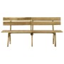 Banco de jardín de madera de pino impregnada 220 cm de , Bancos de jardín - Ref: Foro24-318402, Precio: 130,67 €, Descuento: %