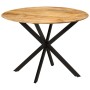 Mesa de comedor madera maciza de mango y acero 110x78 cm de , Mesas de cocina y de comedor - Ref: Foro24-338454, Precio: 235,...