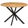 Mesa de comedor madera maciza de mango y acero 110x78 cm de , Mesas de cocina y de comedor - Ref: Foro24-338454, Precio: 235,...