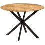 Mesa de comedor madera maciza de mango y acero 110x78 cm de , Mesas de cocina y de comedor - Ref: Foro24-338454, Precio: 235,...