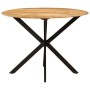 Mesa de comedor madera maciza de mango y acero 110x78 cm de , Mesas de cocina y de comedor - Ref: Foro24-338454, Precio: 235,...