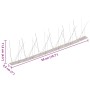 Set de 20 hileras pinchos contra pájaros y palomas 5 filas 10 m de , Repelentes para animales - Ref: Foro24-149133, Precio: 5...
