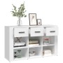Aparador de madera contrachapada blanco 100x30x59,5 cm de , Aparadores - Ref: Foro24-821004, Precio: 120,02 €, Descuento: %