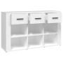 Aparador de madera contrachapada blanco 100x30x59,5 cm de , Aparadores - Ref: Foro24-821004, Precio: 120,02 €, Descuento: %