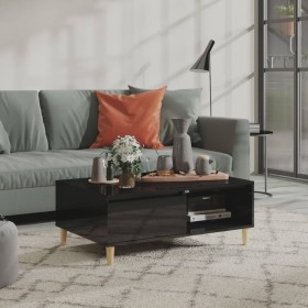 Mesa de centro madera contrachapada negro brillante 90x60x35 cm de , Mesas de centro - Ref: Foro24-806002, Precio: 68,82 €, D...