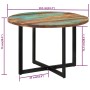Mesa de comedor madera maciza reciclada 110x75 cm de , Mesas de cocina y de comedor - Ref: Foro24-338480, Precio: 257,72 €, D...