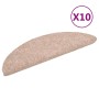 Alfombrilla autoadhesiva de escalera 10 uds 56x17x3 cm marrón de vidaXL, Alfombrillas para escalones - Ref: Foro24-149675, Pr...