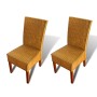 Sillas de comedor 2 unidades ratán natural marrón de , Sillas de comedor - Ref: Foro24-243236, Precio: 180,83 €, Descuento: %