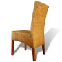 Sillas de comedor 2 unidades ratán natural marrón de , Sillas de comedor - Ref: Foro24-243236, Precio: 180,83 €, Descuento: %