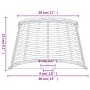 Pantalla para lámpara mimbre marrón Ø38x23 cm de , Pantallas para lámparas - Ref: Foro24-364392, Precio: 39,66 €, Descuento: %