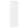 Estantería de 4 niveles madera contrachapada blanca 40x24x142cm de , Librerías y estanterías - Ref: Foro24-800837, Precio: 61...