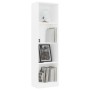 Estantería de 4 niveles madera contrachapada blanca 40x24x142cm de , Librerías y estanterías - Ref: Foro24-800837, Precio: 61...