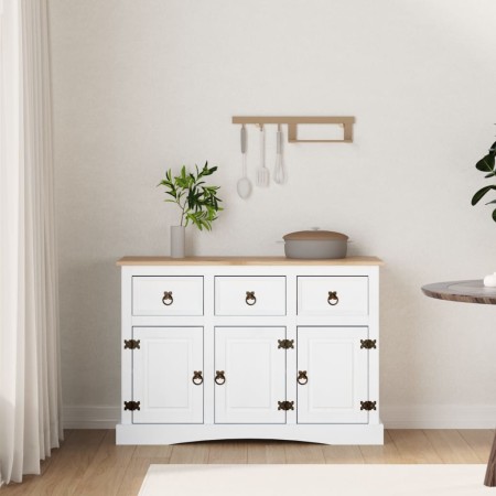 Aparador Corona Range de pino mexicano blanco 132x43x78 cm de , Aparadores - Ref: Foro24-282634, Precio: 341,50 €, Descuento: %