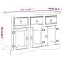 Aparador Corona Range de pino mexicano blanco 132x43x78 cm de , Aparadores - Ref: Foro24-282634, Precio: 341,50 €, Descuento: %