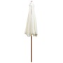 Sombrilla con palo de madera blanco crema 270x270 cm de , Sombrillas - Ref: Foro24-42962, Precio: 77,45 €, Descuento: %