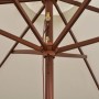 Sombrilla con palo de madera blanco crema 270x270 cm de , Sombrillas - Ref: Foro24-42962, Precio: 77,45 €, Descuento: %