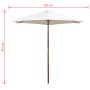 Sombrilla con palo de madera blanco crema 270x270 cm de , Sombrillas - Ref: Foro24-42962, Precio: 77,45 €, Descuento: %