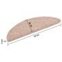 Alfombrilla autoadhesiva de escalera 10 uds 56x17x3 cm marrón de vidaXL, Alfombrillas para escalones - Ref: Foro24-149675, Pr...