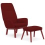 Sillón de relax con taburete tela rojo tinto de , Sillones - Ref: Foro24-3097879, Precio: 163,13 €, Descuento: %