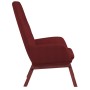 Sillón de relax con taburete tela rojo tinto de , Sillones - Ref: Foro24-3097879, Precio: 163,13 €, Descuento: %