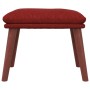 Sillón de relax con taburete tela rojo tinto de , Sillones - Ref: Foro24-3097879, Precio: 163,13 €, Descuento: %