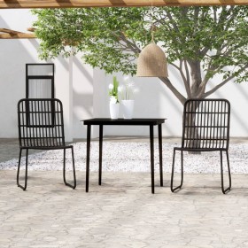 Juego de comedor para jardín 3 piezas negro de , Conjuntos de jardín - Ref: Foro24-3099179, Precio: 327,06 €, Descuento: %