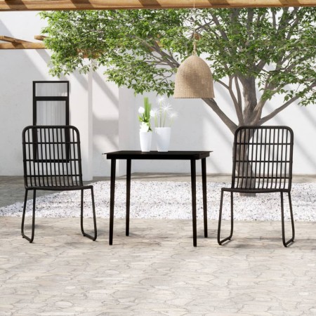 Juego de comedor para jardín 3 piezas negro de , Conjuntos de jardín - Ref: Foro24-3099179, Precio: 327,06 €, Descuento: %