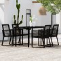 Juego de comedor de jardín 5 piezas negro de , Conjuntos de jardín - Ref: Foro24-3099151, Precio: 414,95 €, Descuento: %
