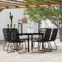 Juego de comedor de jardín 7 piezas negro de , Conjuntos de jardín - Ref: Foro24-3099170, Precio: 812,73 €, Descuento: %