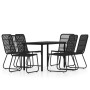 Juego de comedor de jardín 7 piezas negro de , Conjuntos de jardín - Ref: Foro24-3099170, Precio: 812,73 €, Descuento: %