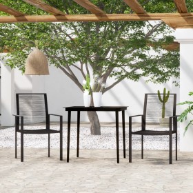 Juego de comedor de jardín 3 piezas negro de , Conjuntos de jardín - Ref: Foro24-3099203, Precio: 195,11 €, Descuento: %