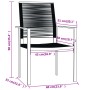 Juego de comedor de jardín 3 piezas negro de , Conjuntos de jardín - Ref: Foro24-3099203, Precio: 195,11 €, Descuento: %