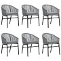 Juego de comedor de jardín 7 piezas ratán sintético gris de , Conjuntos de jardín - Ref: Foro24-3099236, Precio: 659,00 €, De...