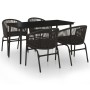 Juego de comedor para jardín 5 piezas negro de , Conjuntos de jardín - Ref: Foro24-3099241, Precio: 477,71 €, Descuento: %