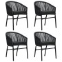 Juego de comedor para jardín 5 piezas negro de , Conjuntos de jardín - Ref: Foro24-3099241, Precio: 477,71 €, Descuento: %