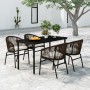Juego de comedor de jardín 5 piezas con cojines marrón de , Conjuntos de jardín - Ref: Foro24-3099229, Precio: 542,12 €, Desc...