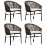 Juego de comedor de jardín 5 piezas con cojines marrón de , Conjuntos de jardín - Ref: Foro24-3099229, Precio: 542,12 €, Desc...