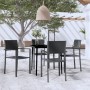 Juego de comedor para jardín 5 piezas negro de , Conjuntos de jardín - Ref: Foro24-3099276, Precio: 308,82 €, Descuento: %