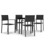 Juego de comedor para jardín 5 piezas negro de , Conjuntos de jardín - Ref: Foro24-3099276, Precio: 308,82 €, Descuento: %